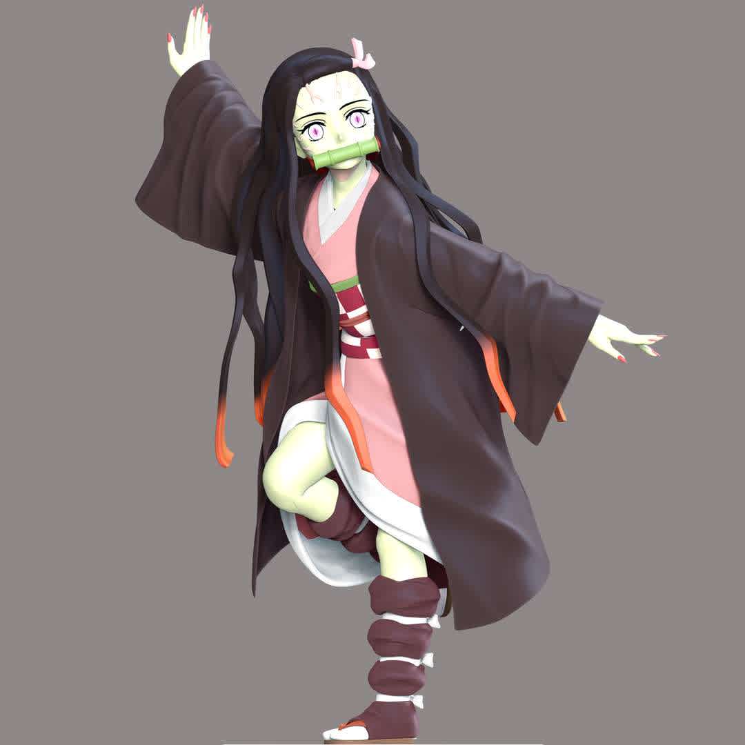 Demon Slayer Hinokami Chronicles - Nezuko - **The model ready for 3D printing.**

These information of model:

**- Format files: STL, OBJ to supporting 3D printing.**

**- Can be assembled without glue (glue is optional)**

**- Split down to 2 parts**

**- The height of current model is 20 cm and you can free to scale it.**

**- ZTL format for Zbrush for you to customize as you like.**

Please don't hesitate to contact me if you have any issues question.

If you see this model useful, please vote positively for it. - The best files for 3D printing in the world. Stl models divided into parts to facilitate 3D printing. All kinds of characters, decoration, cosplay, prosthetics, pieces. Quality in 3D printing. Affordable 3D models. Low cost. Collective purchases of 3D files.