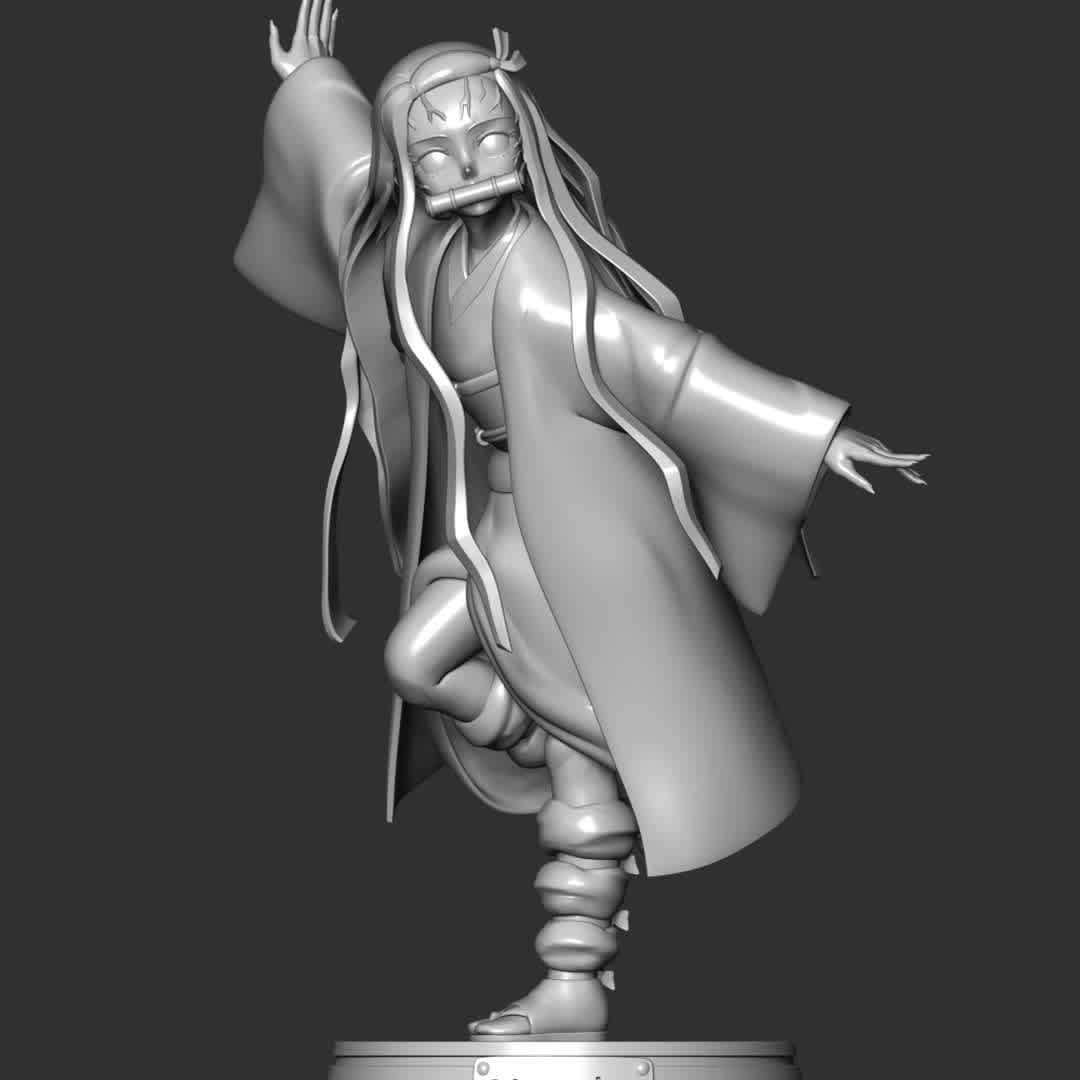 Demon Slayer Hinokami Chronicles - Nezuko - **The model ready for 3D printing.**

These information of model:

**- Format files: STL, OBJ to supporting 3D printing.**

**- Can be assembled without glue (glue is optional)**

**- Split down to 2 parts**

**- The height of current model is 20 cm and you can free to scale it.**

**- ZTL format for Zbrush for you to customize as you like.**

Please don't hesitate to contact me if you have any issues question.

If you see this model useful, please vote positively for it. - The best files for 3D printing in the world. Stl models divided into parts to facilitate 3D printing. All kinds of characters, decoration, cosplay, prosthetics, pieces. Quality in 3D printing. Affordable 3D models. Low cost. Collective purchases of 3D files.