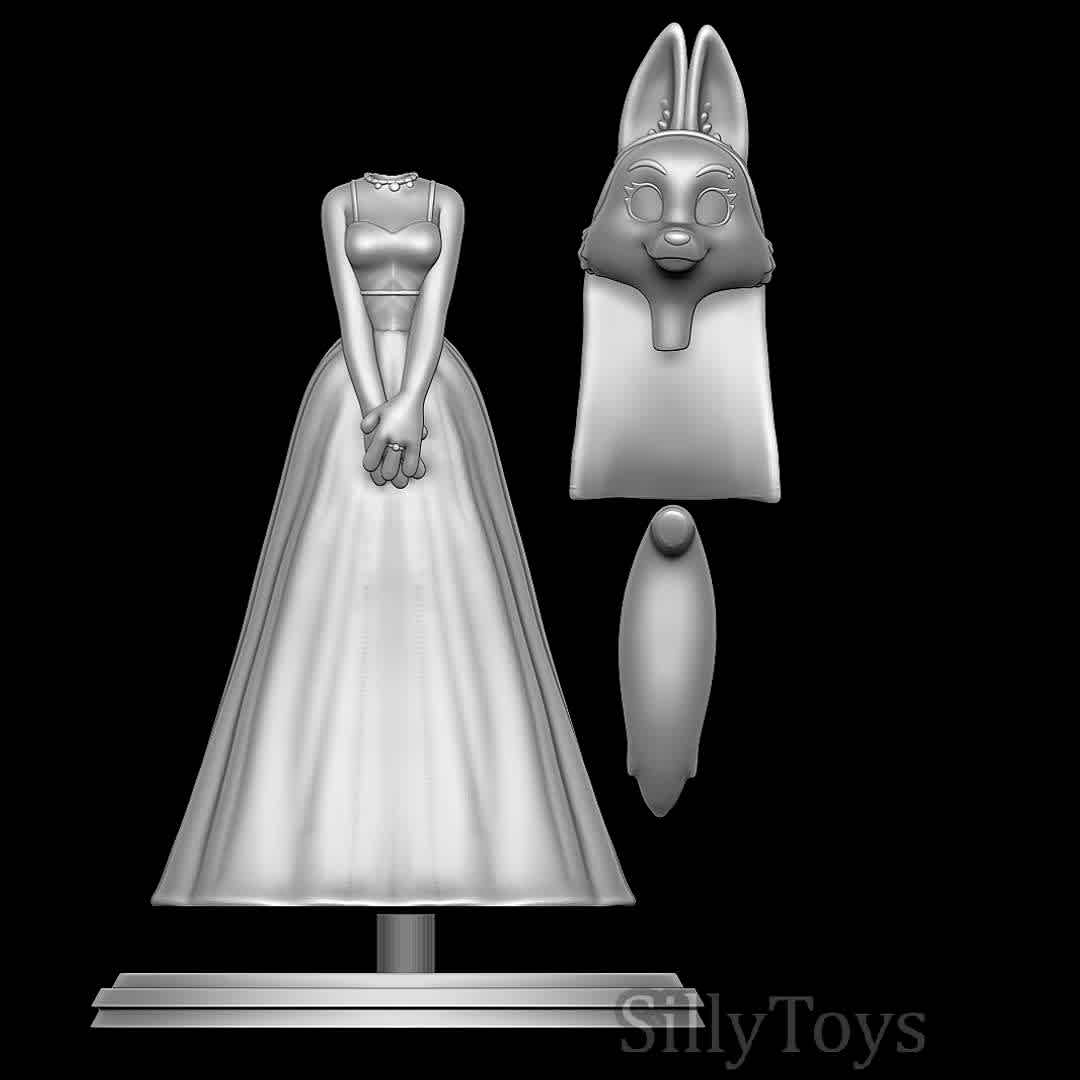 Diane Foxington with Wedding Dress - Diane got married, i wonder with who... - Los mejores archivos para impresión 3D del mundo. Modelos Stl divididos en partes para facilitar la impresión 3D. Todo tipo de personajes, decoración, cosplay, prótesis, piezas. Calidad en impresión 3D. Modelos 3D asequibles. Bajo costo. Compras colectivas de archivos 3D.