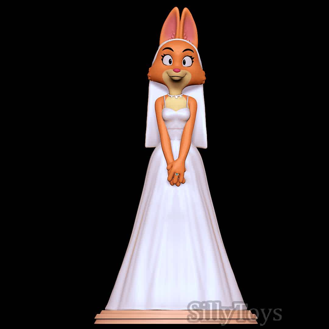 Diane Foxington with Wedding Dress - Diane got married, i wonder with who... - Los mejores archivos para impresión 3D del mundo. Modelos Stl divididos en partes para facilitar la impresión 3D. Todo tipo de personajes, decoración, cosplay, prótesis, piezas. Calidad en impresión 3D. Modelos 3D asequibles. Bajo costo. Compras colectivas de archivos 3D.