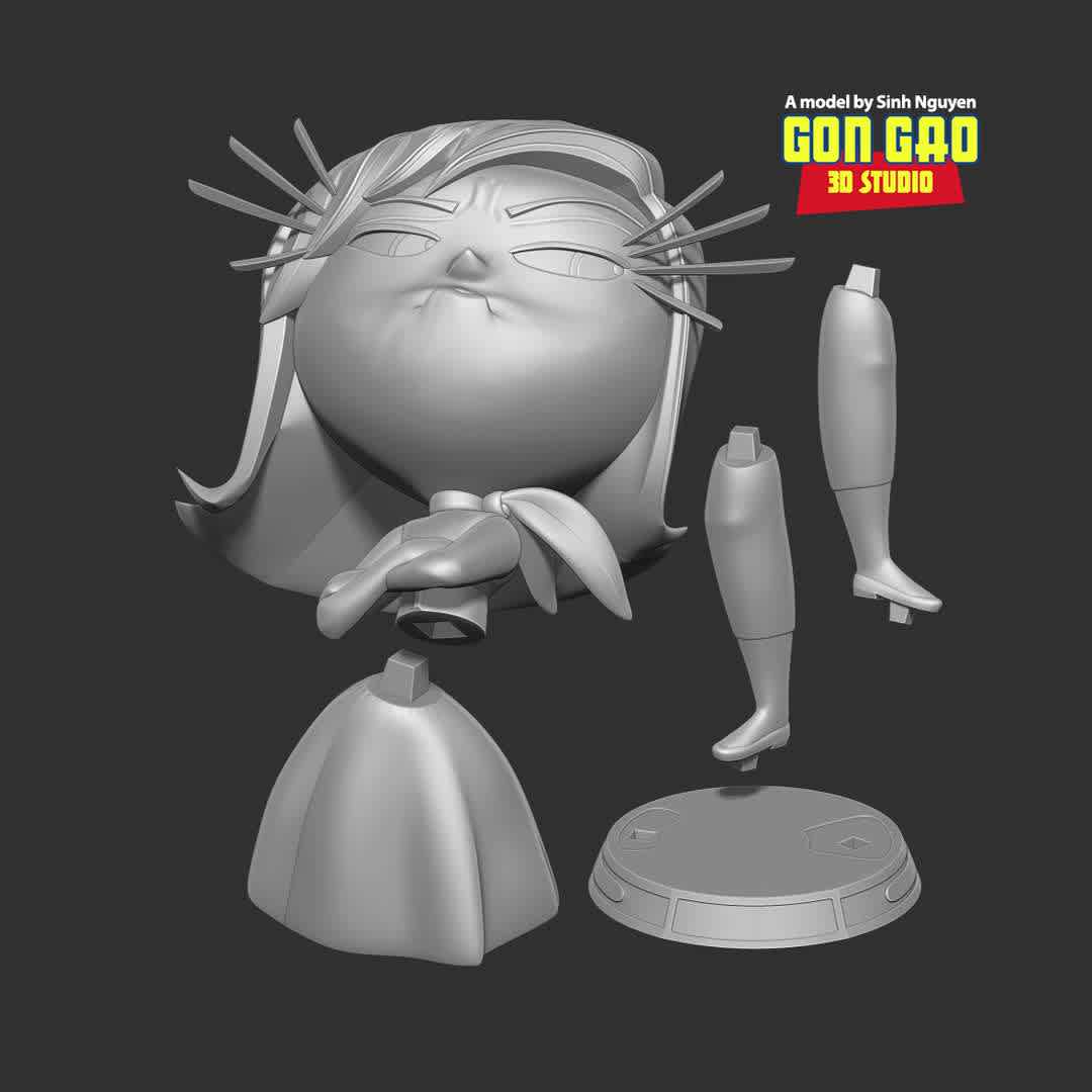 Disgust - Inside Out 2 Fanart  - "Disgust is a character in Inside Out. She is one of the original five emotions inside the mind of Riley Andersen."

Basic parameters:

- STL format for 3D printing with 05 discrete objects
- Model height: 25 cm
- Version 1.0 - Polygons: 2370114 & Vertices: 1671174

Model ready for 3D printing.

Please vote positively for me if you find this model useful. - Los mejores archivos para impresión 3D del mundo. Modelos Stl divididos en partes para facilitar la impresión 3D. Todo tipo de personajes, decoración, cosplay, prótesis, piezas. Calidad en impresión 3D. Modelos 3D asequibles. Bajo costo. Compras colectivas de archivos 3D.