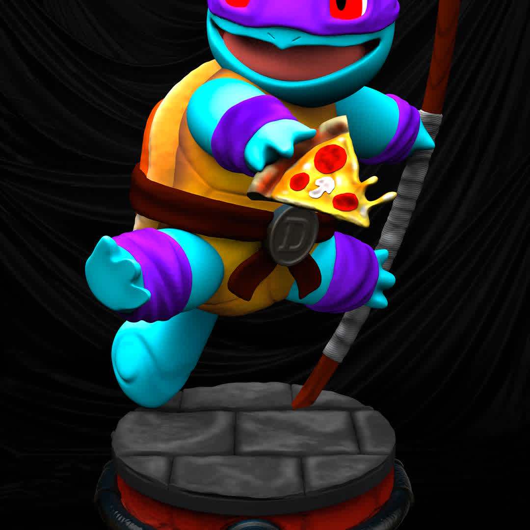 Donatello Ninja Squirtle - Mash up of pokemon and Teenage Mutant Ninja Turtles Firstly i bring Squirtle Donatello in action pose.

When you purchase this model, you will own:

STL files with 12 parts are ready for 3D printing.

Thank you for watching and supporting buying. - The best files for 3D printing in the world. Stl models divided into parts to facilitate 3D printing. All kinds of characters, decoration, cosplay, prosthetics, pieces. Quality in 3D printing. Affordable 3D models. Low cost. Collective purchases of 3D files.