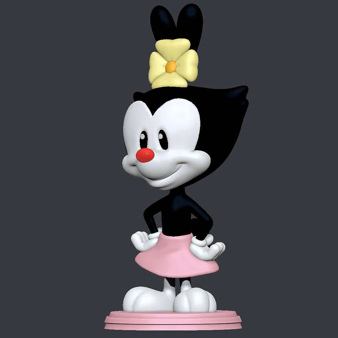 Dot Warner - Animaniacs - Character from Animaniacs
 - The best files for 3D printing in the world. Stl models divided into parts to facilitate 3D printing. All kinds of characters, decoration, cosplay, prosthetics, pieces. Quality in 3D printing. Affordable 3D models. Low cost. Collective purchases of 3D files.