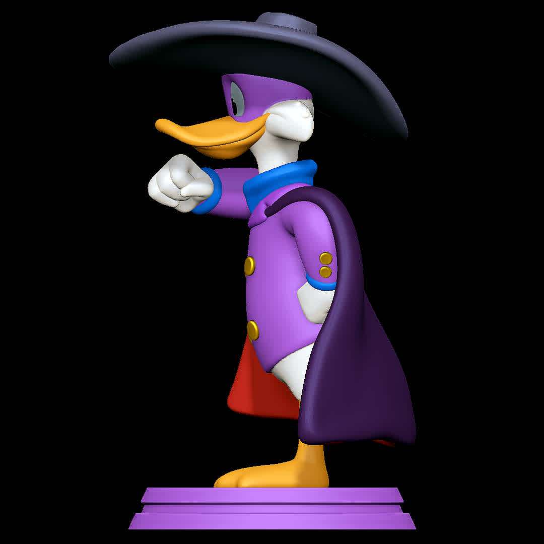 Drake Mallard - Darkwing Duck - Character from the show Darkwing Duck
 - The best files for 3D printing in the world. Stl models divided into parts to facilitate 3D printing. All kinds of characters, decoration, cosplay, prosthetics, pieces. Quality in 3D printing. Affordable 3D models. Low cost. Collective purchases of 3D files.