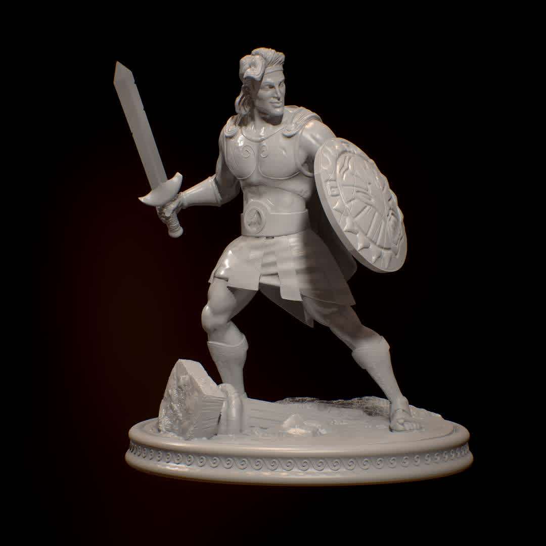 Disney Hércules - From the classic Hércules disney movie, realistic style. 
O heroi da mitologia grega, semi Deus, Hercules, também conhecido como Hérecles. - The best files for 3D printing in the world. Stl models divided into parts to facilitate 3D printing. All kinds of characters, decoration, cosplay, prosthetics, pieces. Quality in 3D printing. Affordable 3D models. Low cost. Collective purchases of 3D files.