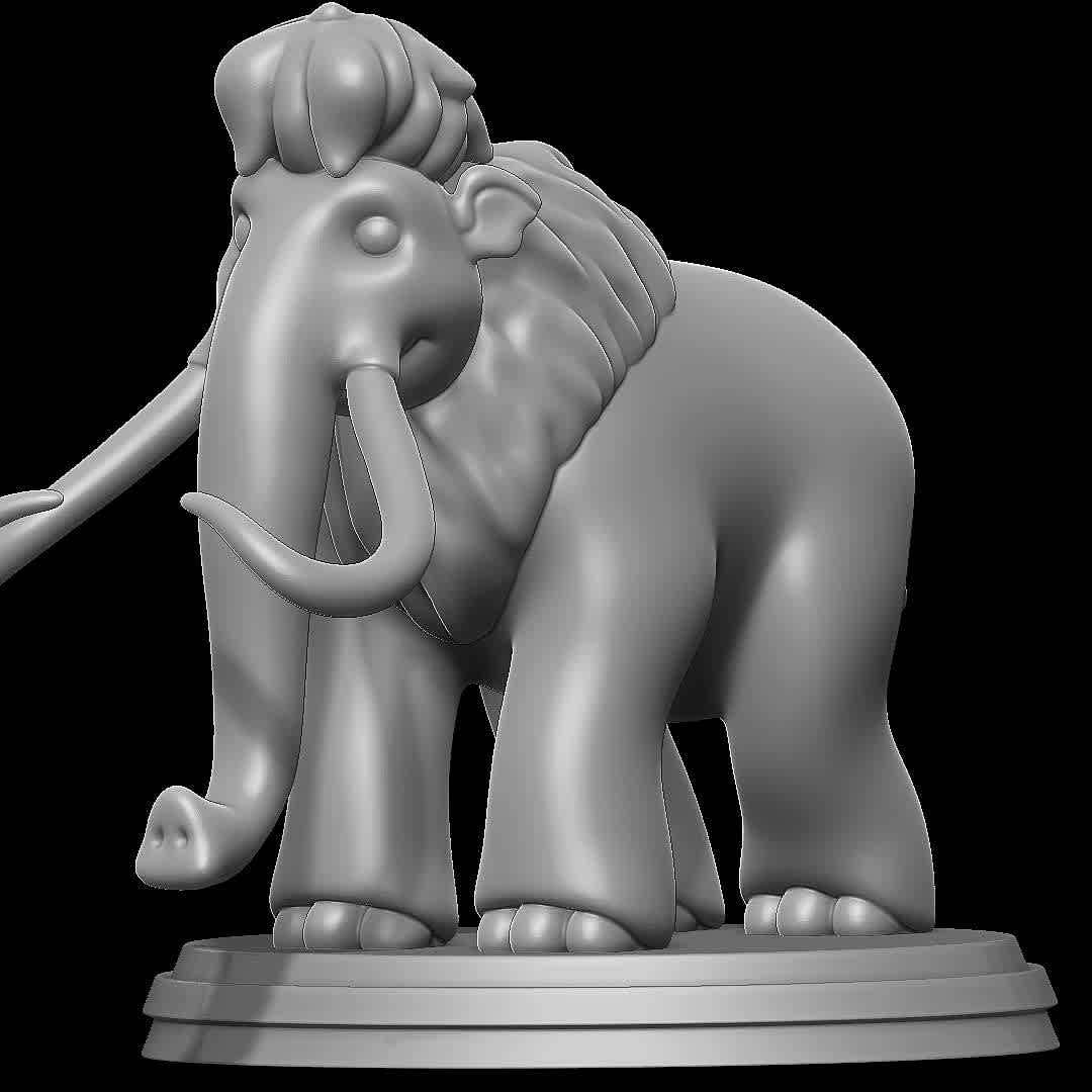 Ellie - ice age - character from ice age
 - The best files for 3D printing in the world. Stl models divided into parts to facilitate 3D printing. All kinds of characters, decoration, cosplay, prosthetics, pieces. Quality in 3D printing. Affordable 3D models. Low cost. Collective purchases of 3D files.