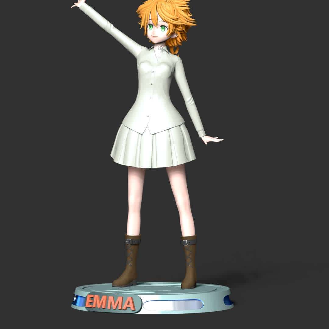 Emma - The Promised Neverland - This model has a height of 15 cm.

When you purchase this model, you will own:

 - STL, OBJ file with 05 separated files (included key to connect parts) is ready for 3D printing.
 - Zbrush original files (ZTL) for you to customize as you like.

This is version 1.0 of this model.

Thanks for viewing! Hope you like her.  - The best files for 3D printing in the world. Stl models divided into parts to facilitate 3D printing. All kinds of characters, decoration, cosplay, prosthetics, pieces. Quality in 3D printing. Affordable 3D models. Low cost. Collective purchases of 3D files.