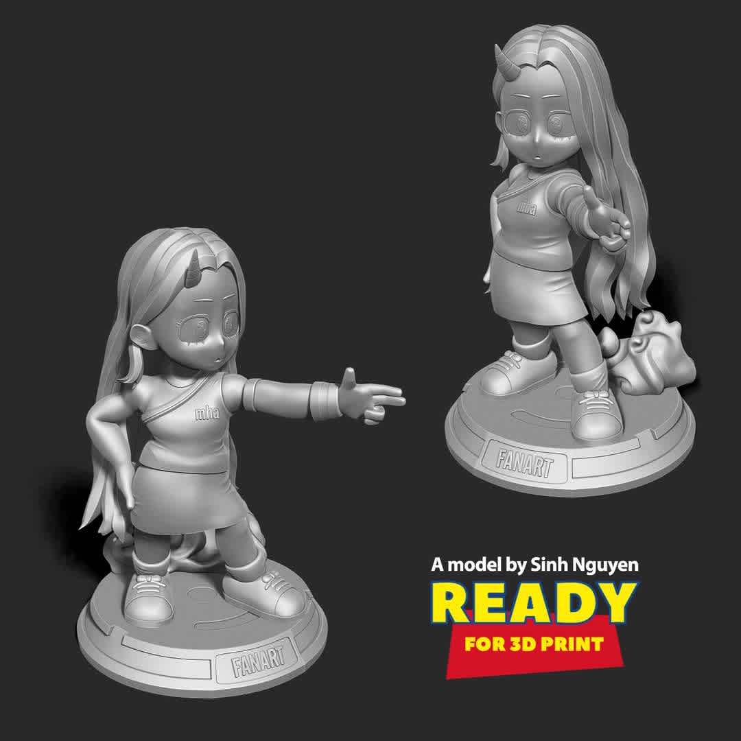 Eri chibi  - Eri: Hands up!!!

Basic parameters:

- STL, OBJ format for 3D printing with 5 discrete objects
- ZTL format for Zbrush (version 2019.1.2 or later)
- Model height: 20cm
- Version 1.0 - Polygons: 2039962 & Vertices: 1125312

Model ready for 3D printing.

Please vote positively for me if you find this model useful. - Los mejores archivos para impresión 3D del mundo. Modelos Stl divididos en partes para facilitar la impresión 3D. Todo tipo de personajes, decoración, cosplay, prótesis, piezas. Calidad en impresión 3D. Modelos 3D asequibles. Bajo costo. Compras colectivas de archivos 3D.