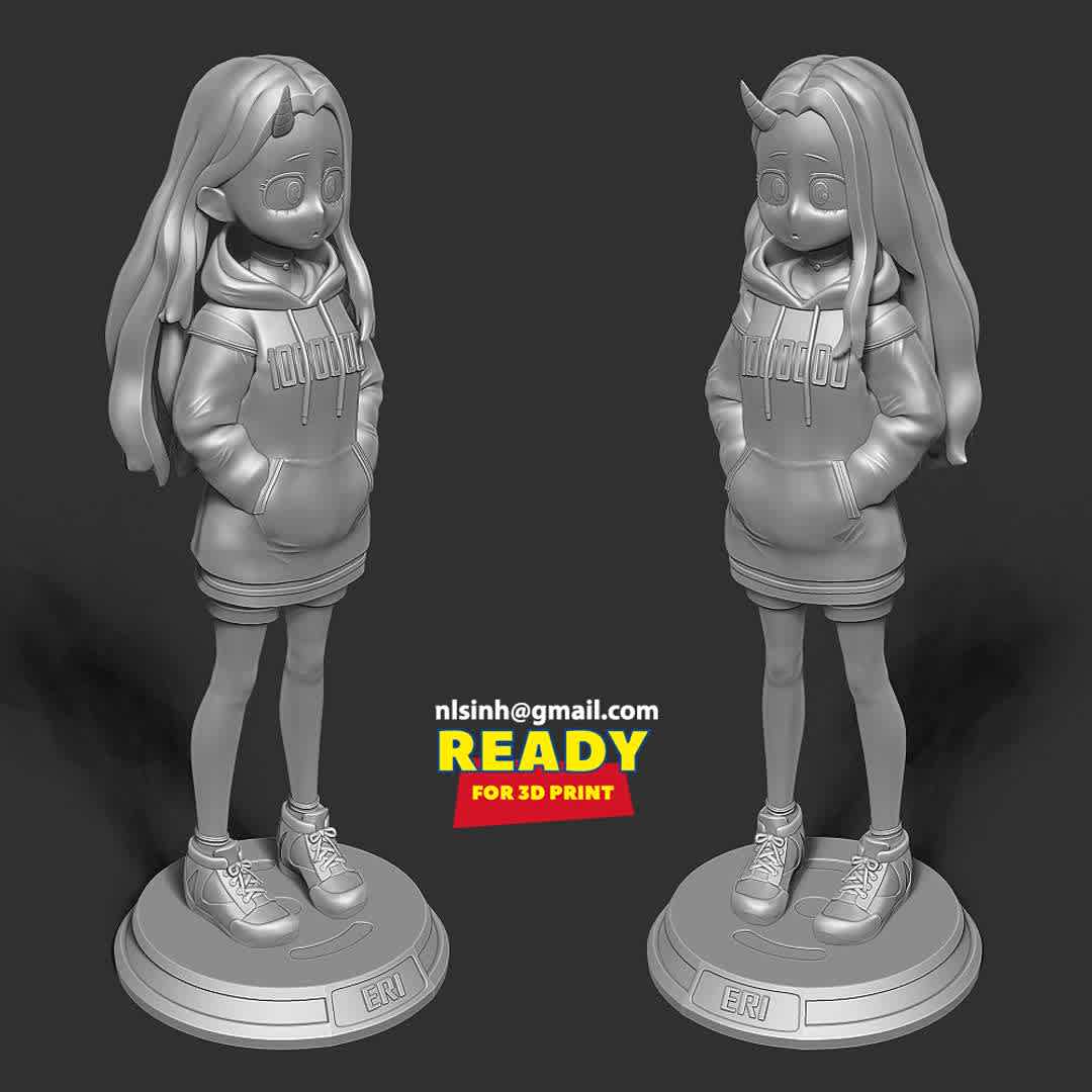 Eri - My Hero Academia - Eri, commonly known as Eri-Chan, is a major character from the anime/manga series My Hero Academia.

When you purchase this model, you will own:

-STL, OBJ file with 07 separated files (with key to connect together) is ready for 3D printing.

-Zbrush original files (ZTL) for you to customize as you like.

This is version 1.0 of this model.

Hope you like her. Thanks for viewing! - The best files for 3D printing in the world. Stl models divided into parts to facilitate 3D printing. All kinds of characters, decoration, cosplay, prosthetics, pieces. Quality in 3D printing. Affordable 3D models. Low cost. Collective purchases of 3D files.