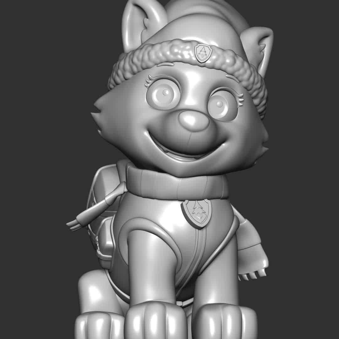 Everest Christmas - Paw Patrol - **Let's celebrate Christmas with Everest Paw Patrol**

These information of model:

**- The height of current model is 20 cm and you can free to scale it.**

**- Format files: STL, OBJ to supporting 3D printing.**

Please don't hesitate to contact me if you have any issues question. - The best files for 3D printing in the world. Stl models divided into parts to facilitate 3D printing. All kinds of characters, decoration, cosplay, prosthetics, pieces. Quality in 3D printing. Affordable 3D models. Low cost. Collective purchases of 3D files.