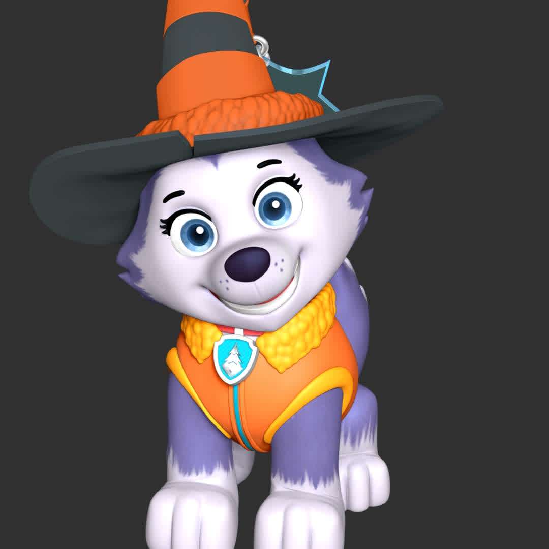 Everest Halloween - Paw Patrol - These information of model:

**- The height of current model is 20 cm and you can free to scale it.**

**- Format files: STL, OBJ to supporting 3D printing.**

Please don't hesitate to contact me if you have any issues question. - The best files for 3D printing in the world. Stl models divided into parts to facilitate 3D printing. All kinds of characters, decoration, cosplay, prosthetics, pieces. Quality in 3D printing. Affordable 3D models. Low cost. Collective purchases of 3D files.