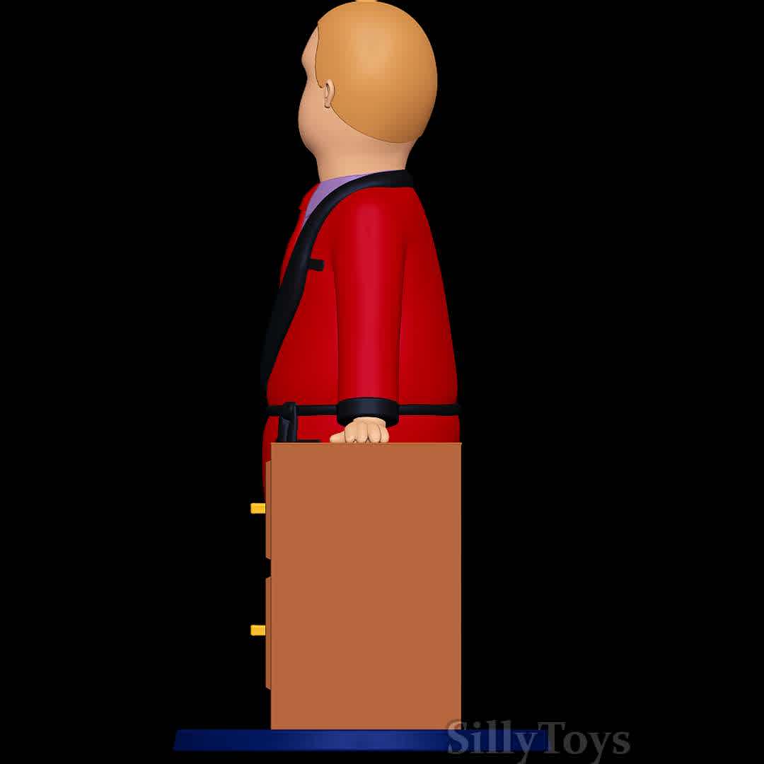 Fancy Bobby Hill - King of the Hill - He fancy - The best files for 3D printing in the world. Stl models divided into parts to facilitate 3D printing. All kinds of characters, decoration, cosplay, prosthetics, pieces. Quality in 3D printing. Affordable 3D models. Low cost. Collective purchases of 3D files.