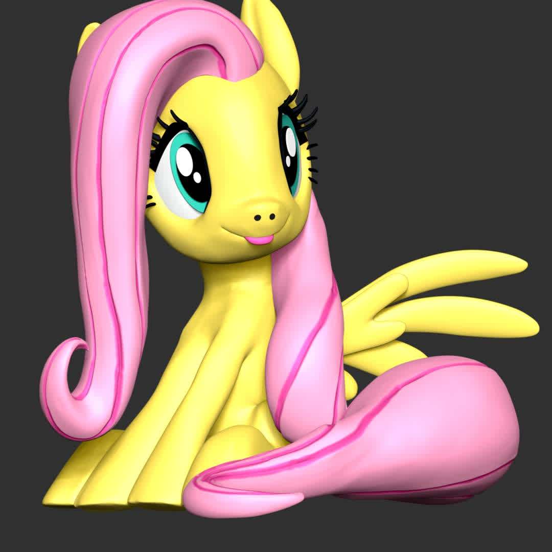 Fluttershy - My Little Pony - ** Fluttershy is a female Pegasus pony and one of the main characters of My Little Pony Friendship is Magic **

These information of model:

**- The height of current model is 20 cm and you can free to scale it.**

**- Format files: STL, OBJ to supporting 3D printing.**

Please don't hesitate to contact me if you have any issues question. - Os melhores arquivos para impressão 3D do mundo. Modelos stl divididos em partes para facilitar a impressão 3D. Todos os tipos de personagens, decoração, cosplay, próteses, peças. Qualidade na impressão 3D. Modelos 3D com preço acessível. Baixo custo. Compras coletivas de arquivos 3D.