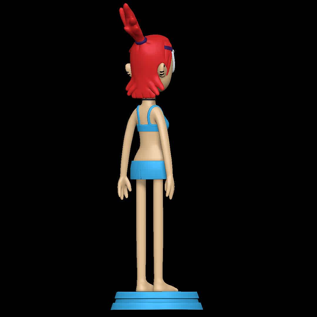 Frankie Foster Swimsuit - Fosters Home For Imaginary Friends - Character from Foster's Home For Imaginary Friends
 - The best files for 3D printing in the world. Stl models divided into parts to facilitate 3D printing. All kinds of characters, decoration, cosplay, prosthetics, pieces. Quality in 3D printing. Affordable 3D models. Low cost. Collective purchases of 3D files.