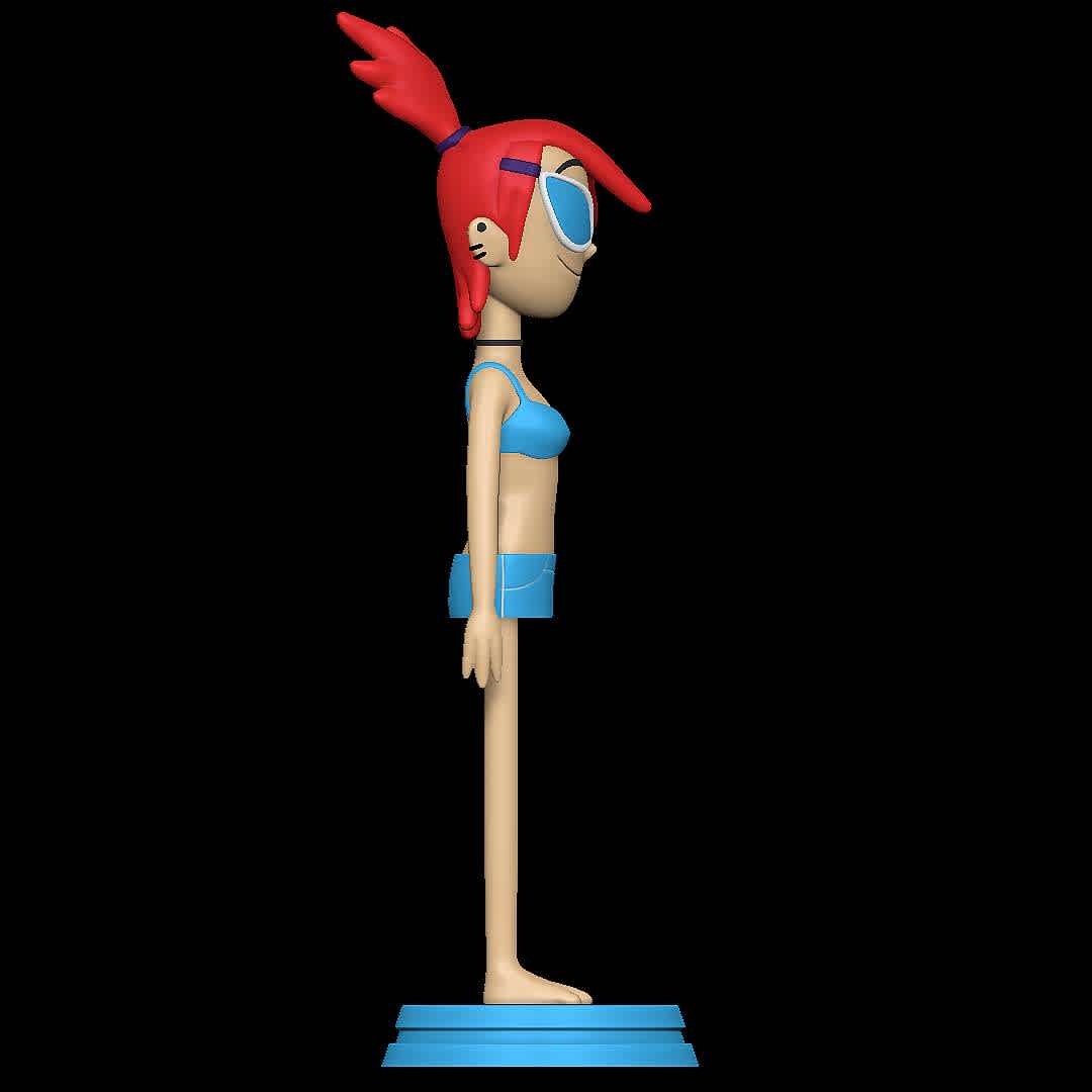 Frankie Foster Swimsuit - Fosters Home For Imaginary Friends - Character from Foster's Home For Imaginary Friends
 - The best files for 3D printing in the world. Stl models divided into parts to facilitate 3D printing. All kinds of characters, decoration, cosplay, prosthetics, pieces. Quality in 3D printing. Affordable 3D models. Low cost. Collective purchases of 3D files.