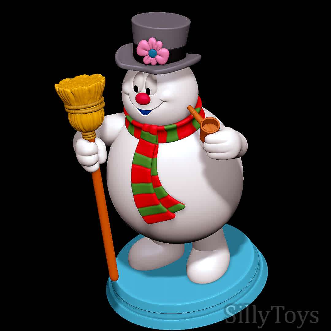 Frosty the Snowman 3D print model - Good old Frosty - The best files for 3D printing in the world. Stl models divided into parts to facilitate 3D printing. All kinds of characters, decoration, cosplay, prosthetics, pieces. Quality in 3D printing. Affordable 3D models. Low cost. Collective purchases of 3D files.