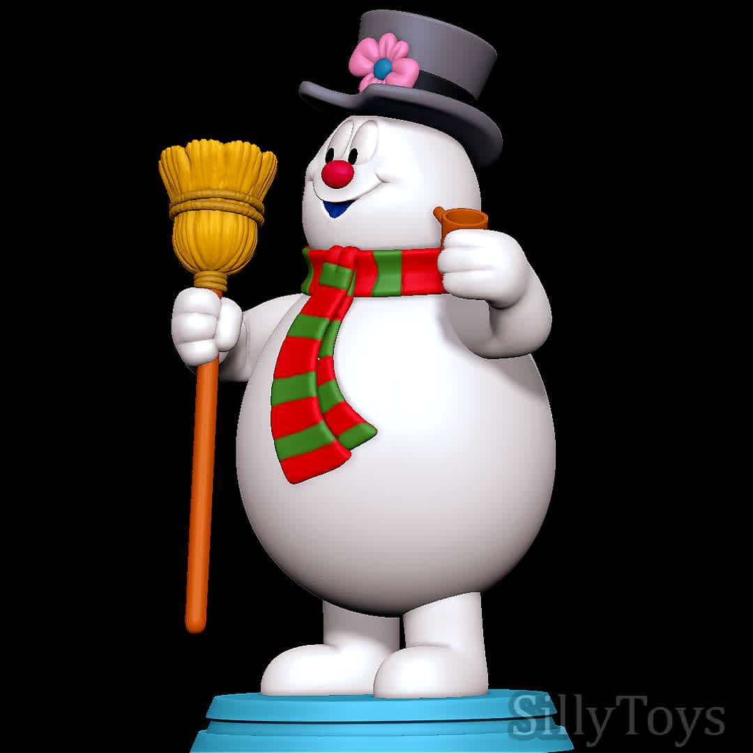 Frosty the Snowman 3D print model - Good old Frosty - The best files for 3D printing in the world. Stl models divided into parts to facilitate 3D printing. All kinds of characters, decoration, cosplay, prosthetics, pieces. Quality in 3D printing. Affordable 3D models. Low cost. Collective purchases of 3D files.