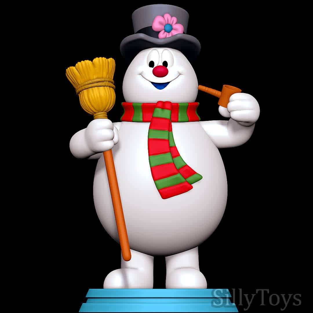 Frosty the Snowman 3D print model - Good old Frosty - The best files for 3D printing in the world. Stl models divided into parts to facilitate 3D printing. All kinds of characters, decoration, cosplay, prosthetics, pieces. Quality in 3D printing. Affordable 3D models. Low cost. Collective purchases of 3D files.