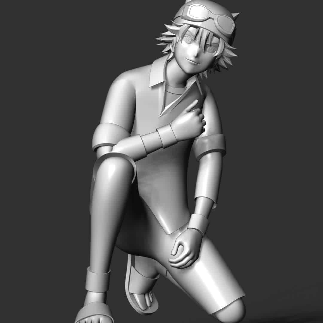 Fujisak - Sket Dan - Yūsuke Fujisaki or Bossun as he is more commonly called, is the leader of the Sket Dan.
These information of this model:

 - Files format: STL, OBJ (included 04 separated files is ready for 3D printing). 
 - Zbrush original file (ZTL) for you to customize as you like.
 - The height is 20 cm
 - The version 1.0. 

The model ready for 3D printing.
Hope you like him.
Don't hesitate to contact me if there are any problems during printing the model - The best files for 3D printing in the world. Stl models divided into parts to facilitate 3D printing. All kinds of characters, decoration, cosplay, prosthetics, pieces. Quality in 3D printing. Affordable 3D models. Low cost. Collective purchases of 3D files.