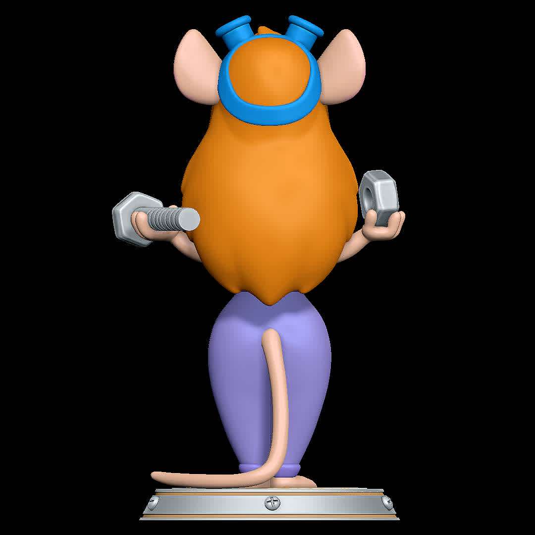 Gadget Hackwrench - Chip and Dale - Character from Chip and Dale
 - The best files for 3D printing in the world. Stl models divided into parts to facilitate 3D printing. All kinds of characters, decoration, cosplay, prosthetics, pieces. Quality in 3D printing. Affordable 3D models. Low cost. Collective purchases of 3D files.