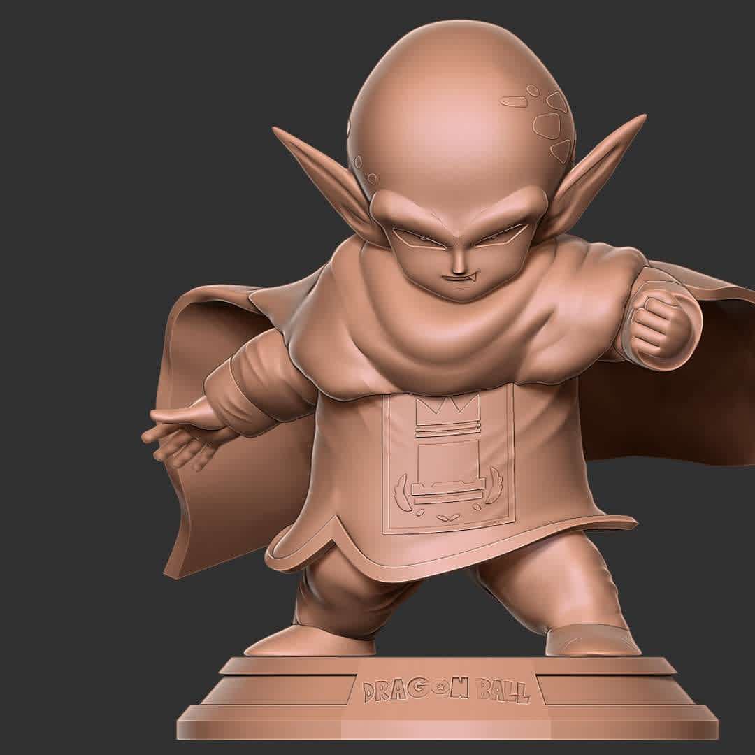 Garlic Junior - Dragon Ball Z - "Garlic Jr. is a Makyan from the Dragon Ball Z series. He is the main antagonist in the movie Dragon Ball Z: Dead Zone."

Basic parameters:

- STL, OBJ format for 3D printing with 06 discrete objects
- ZTL format for Zbrush (version 2002.0.2 or later)
- Model height: 15cm
- Version 1.0: Polygons: 946417 & Vertices: 563789

Model ready for 3D printing.

Please vote positively for me if you find this model useful. - Los mejores archivos para impresión 3D del mundo. Modelos Stl divididos en partes para facilitar la impresión 3D. Todo tipo de personajes, decoración, cosplay, prótesis, piezas. Calidad en impresión 3D. Modelos 3D asequibles. Bajo costo. Compras colectivas de archivos 3D.