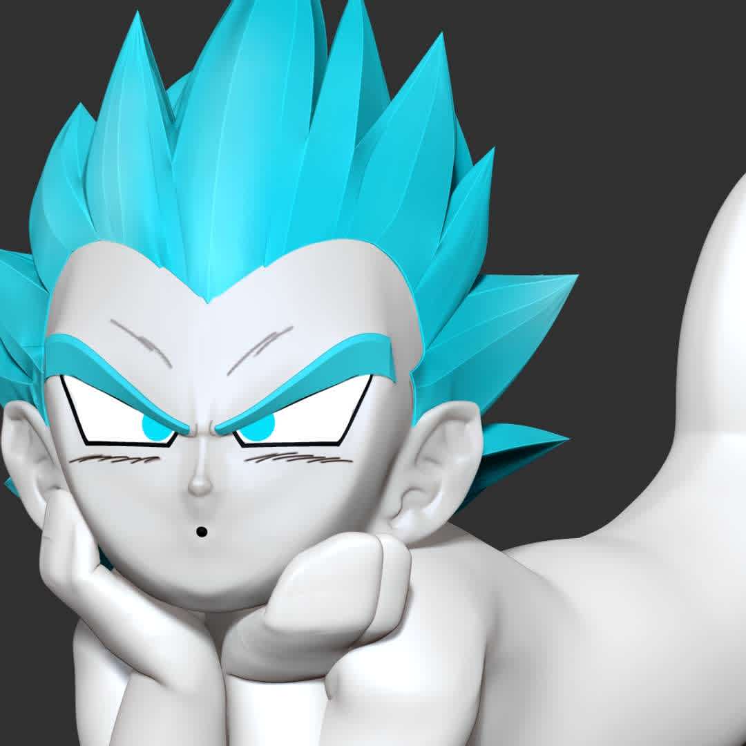 Ghost Gotenks resting  - Fighting forever is boring, just find a few minutes to rest.

Basic parameters:

- STL, OBJ format for 3D printing with 2 discrete objects
- ZTL format for Zbrush (version 2019.1.2 or later)
- Model height: 15cm
- Version 1.0 - Polygons: 1006808 & Vertices: 537305

Model ready for 3D printing.

Hope you like him. Thanks for viewing! - Os melhores arquivos para impressão 3D do mundo. Modelos stl divididos em partes para facilitar a impressão 3D. Todos os tipos de personagens, decoração, cosplay, próteses, peças. Qualidade na impressão 3D. Modelos 3D com preço acessível. Baixo custo. Compras coletivas de arquivos 3D.