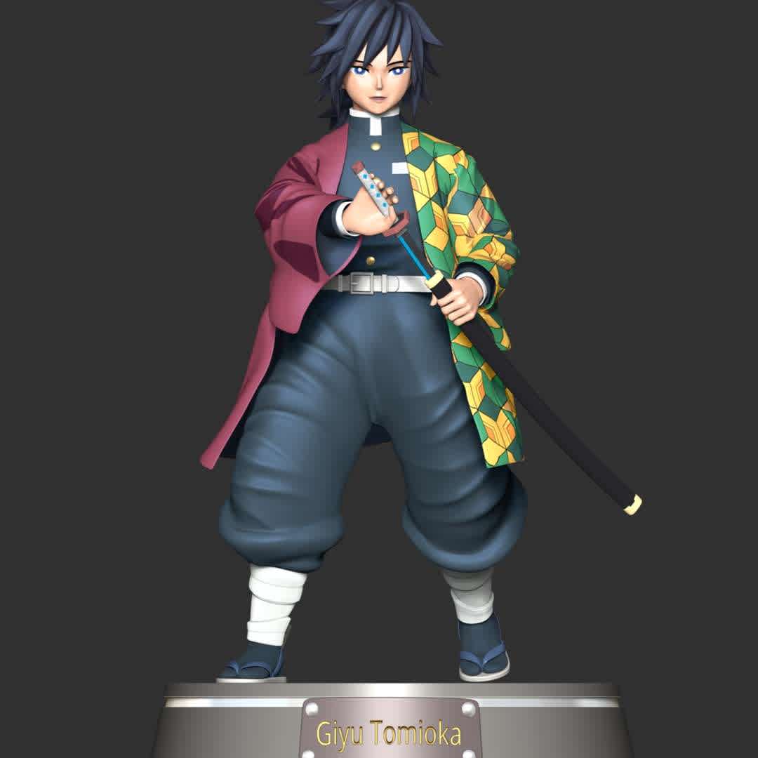 Giyu Tomioka - Demon Slayer: Kimetsu no Yaiba - **Giyu Tomioka is a major supporting character of Demon Slayer: Kimetsu no Yaiba. He is a Demon Slayer of the Demon Slayer Corps and the current Water Hashira**

**The model ready for 3D printing.**

These information of model:

**- Format files: STL, OBJ to supporting 3D printing.**

**- Can be assembled without glue (glue is optional)**

**- Split down to 4 parts**

**- The height of current model is 20 cm and you can free to scale it.**

**- ZTL format for Zbrush for you to customize as you like.**

Please don't hesitate to contact me if you have any issues question.

If you see this model useful, please vote positively for it. - Os melhores arquivos para impressão 3D do mundo. Modelos stl divididos em partes para facilitar a impressão 3D. Todos os tipos de personagens, decoração, cosplay, próteses, peças. Qualidade na impressão 3D. Modelos 3D com preço acessível. Baixo custo. Compras coletivas de arquivos 3D.