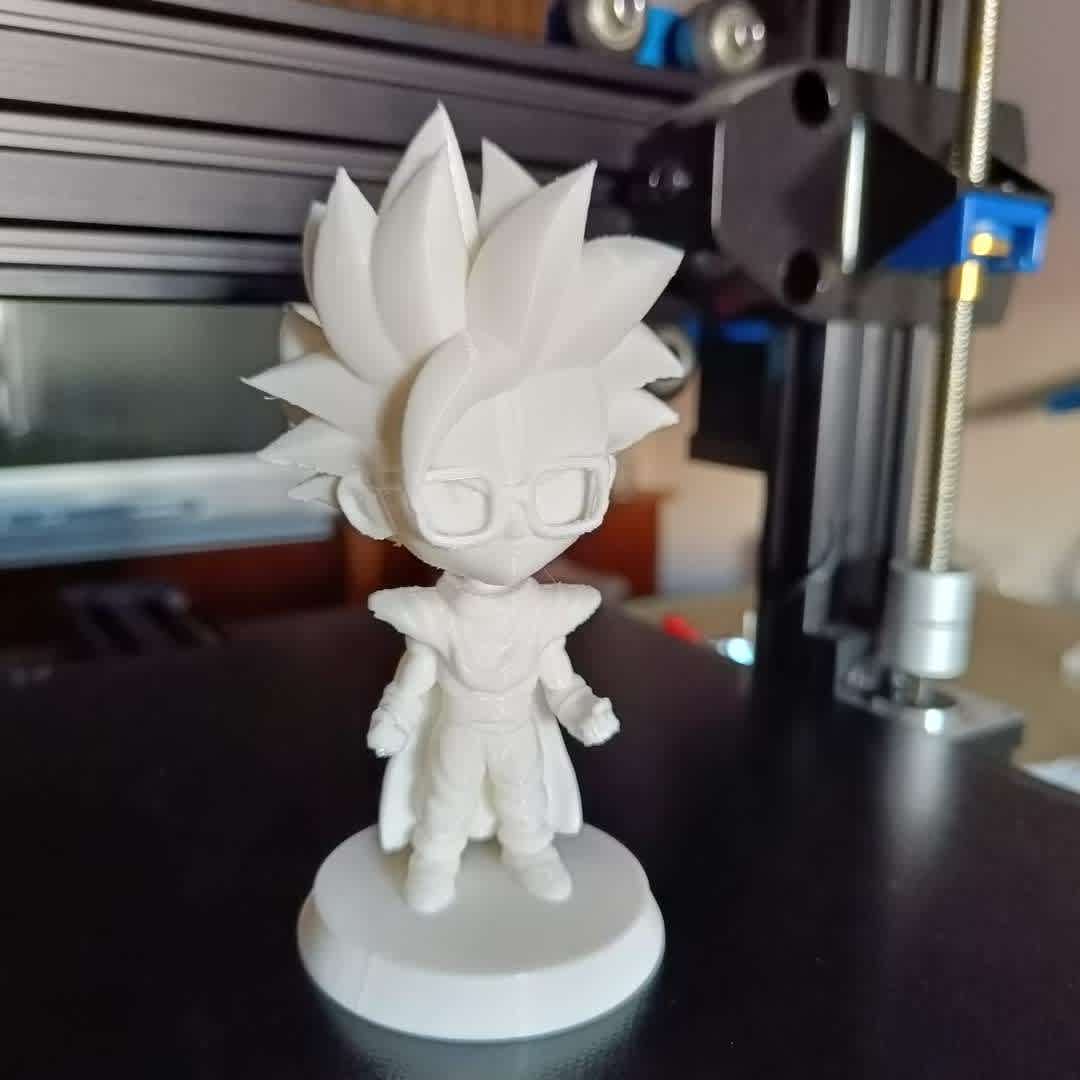 Gohan - DB Super Hero - Gohan in the new dragon ball super hero movie - The best files for 3D printing in the world. Stl models divided into parts to facilitate 3D printing. All kinds of characters, decoration, cosplay, prosthetics, pieces. Quality in 3D printing. Affordable 3D models. Low cost. Collective purchases of 3D files.