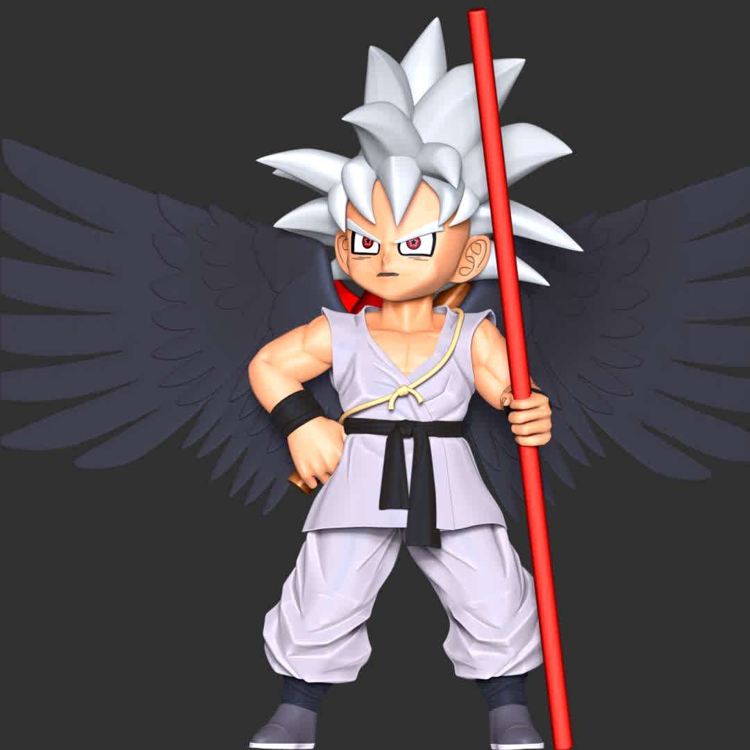 Goku Seraphim - Dragon Ball - **The model ready for 3D printing.**

These information of model:

**- Format files: STL, OBJ to supporting 3D printing.**

**- Can be assembled without glue (glue is optional)**

**- Split down to 4 parts**

**- The height of current model is 20 cm and you can free to scale it.**

**- ZTL format for Zbrush for you to customize as you like.**

Please don't hesitate to contact me if you have any issues question.

If you see this model useful, please vote positively for it. - Os melhores arquivos para impressão 3D do mundo. Modelos stl divididos em partes para facilitar a impressão 3D. Todos os tipos de personagens, decoração, cosplay, próteses, peças. Qualidade na impressão 3D. Modelos 3D com preço acessível. Baixo custo. Compras coletivas de arquivos 3D.