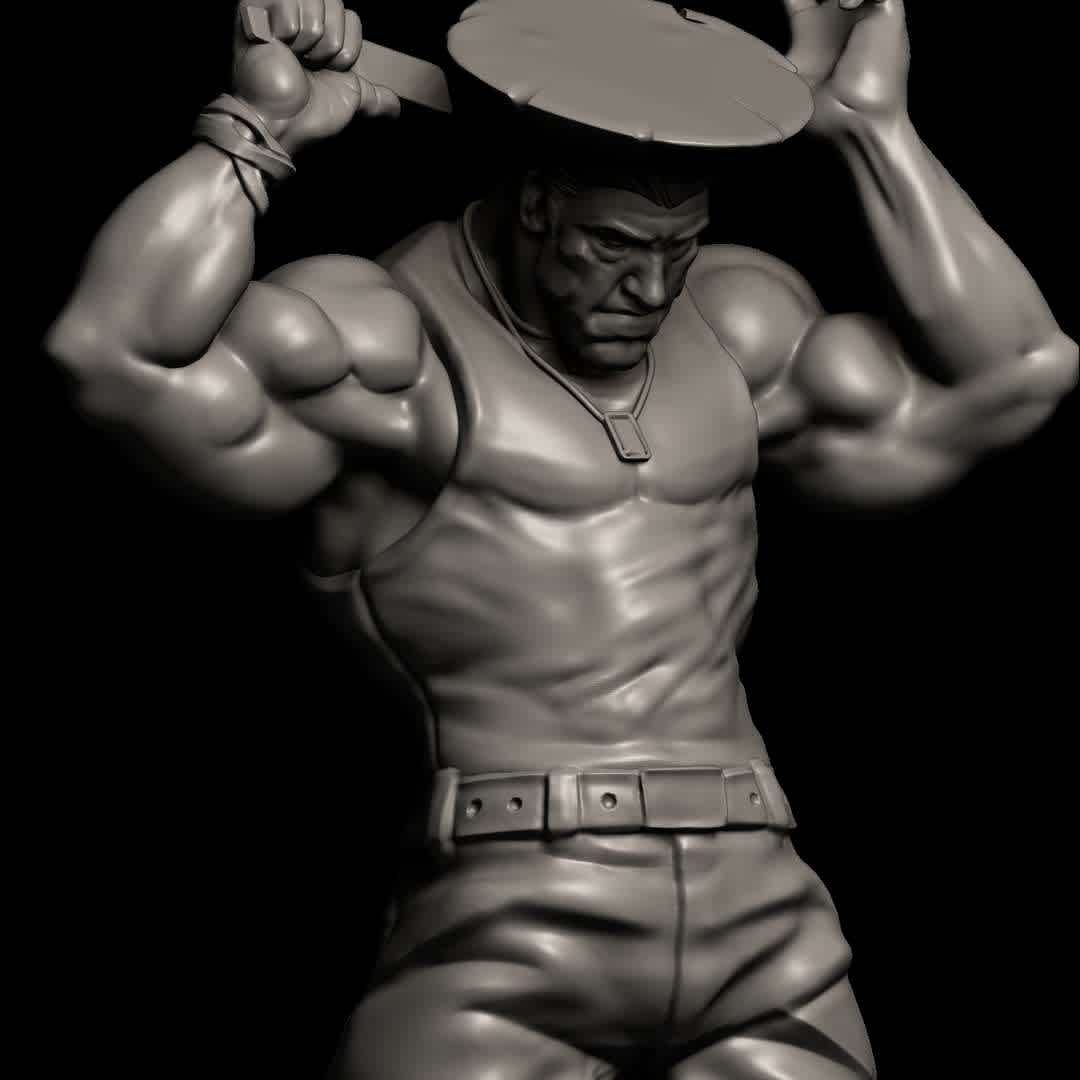 Guile wins - This is a fan art guile character with his winning pose. I made especially for street fighter lover - The best files for 3D printing in the world. Stl models divided into parts to facilitate 3D printing. All kinds of characters, decoration, cosplay, prosthetics, pieces. Quality in 3D printing. Affordable 3D models. Low cost. Collective purchases of 3D files.