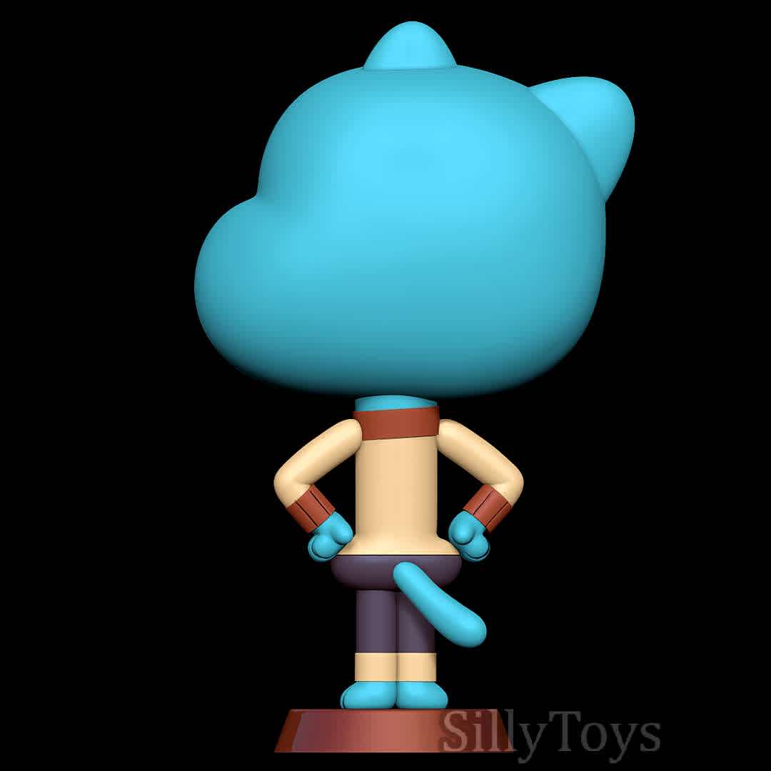 Gumball Watterson - The Amazing World of Gumball - Good old Gumball - The best files for 3D printing in the world. Stl models divided into parts to facilitate 3D printing. All kinds of characters, decoration, cosplay, prosthetics, pieces. Quality in 3D printing. Affordable 3D models. Low cost. Collective purchases of 3D files.