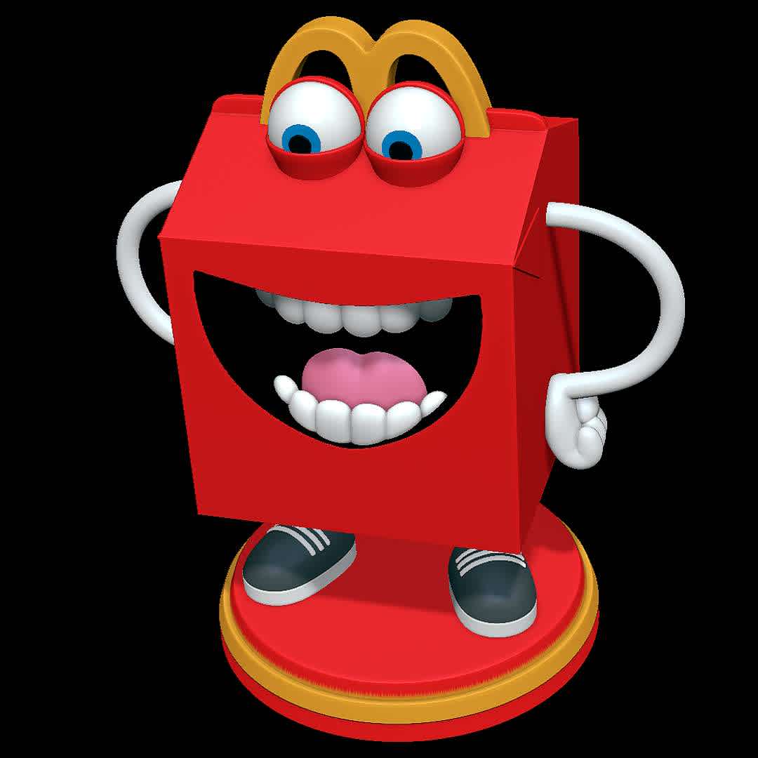 Happy - McDonald's Mascot - He makes children very happy. - The best files for 3D printing in the world. Stl models divided into parts to facilitate 3D printing. All kinds of characters, decoration, cosplay, prosthetics, pieces. Quality in 3D printing. Affordable 3D models. Low cost. Collective purchases of 3D files.