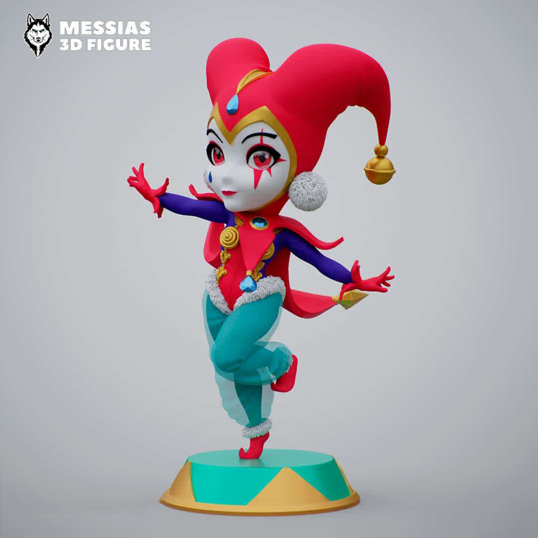 Harle chrono cross Chibi 3D Print Model - Whimsical Charm Unleashed: 3D-Printed Harle from Chrono Cross Chibi Now Available! Immerse yourself in the enchanting world of Chrono Cross with our digital 3D print files featuring the adorable Chibi version of Harle. Meticulously designed, these files enable you to bring the mischievous and whimsical charm of Harle to life through the marvel of 3D printing.

Embark on a creative odyssey as you customize size, color, and materials to match your unique style. Whether you're a fan of classic RPGs, a collector, or simply adore cute characters, this digital creation captures the essence of playful allure and nostalgia.

Be among the exclusive few to own this extraordinary 3D-printed masterpiece, seamlessly blending technology with the captivating esthetics of Chibi Harle from Chrono Cross. Order now and add this delightful character to your collection, creating a whimsical focal point that brings joy and nostalgia to life. - The best files for 3D printing in the world. Stl models divided into parts to facilitate 3D printing. All kinds of characters, decoration, cosplay, prosthetics, pieces. Quality in 3D printing. Affordable 3D models. Low cost. Collective purchases of 3D files.