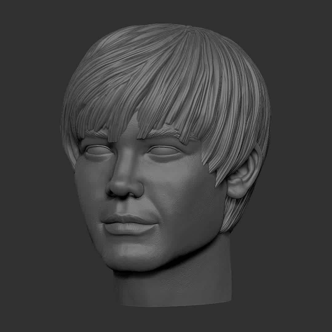 Head Justin Bieber - Head Justin Bieber - The best files for 3D printing in the world. Stl models divided into parts to facilitate 3D printing. All kinds of characters, decoration, cosplay, prosthetics, pieces. Quality in 3D printing. Affordable 3D models. Low cost. Collective purchases of 3D files.