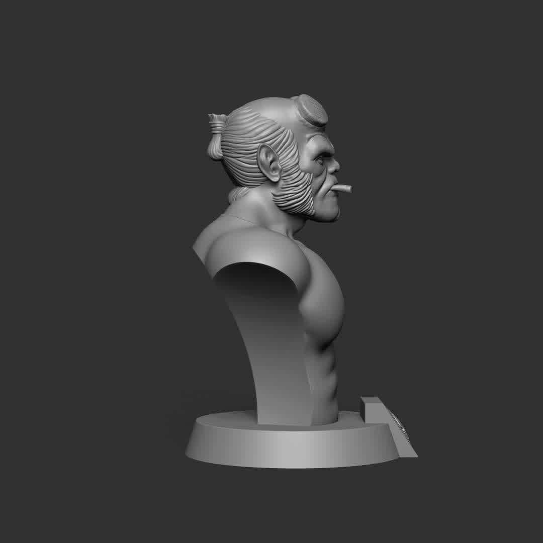 HELLBOY BUST - Height 140 mm - This file is part of my Patreon welcome pack. To get this file at 100% off, support my Patreon. https://www.patreon.com/CloviSilva.

The 3D model is prepared and ready for 3D printing. Printing test performed on Creality LD-006 printer. Contents : Winrar file to unzip. In addition to the STL file, the chitubox file with supports is also included, the same one I used to do the test print. You can use it as a reference to place your brackets if you prefer.

Total de Pieces: 2 
Approximate Height: 140mm

Tip for a good impression:

Make sure your printer is calibrated Use the correct timing for your resin/printer After printing, wash the piece and remove the supports by hand or with the aid of pliers, remove carefully Cure your parts Finish your piece with sandpaper Paint your piece and make your collection. Thank you very much. Hope you like it! ;D

Thank you for downloading and supporting! Please remember to rate my work ! thanks! - Los mejores archivos para impresión 3D del mundo. Modelos Stl divididos en partes para facilitar la impresión 3D. Todo tipo de personajes, decoración, cosplay, prótesis, piezas. Calidad en impresión 3D. Modelos 3D asequibles. Bajo costo. Compras colectivas de archivos 3D.