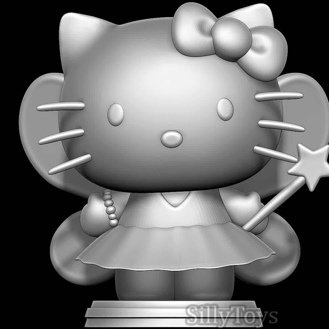 Hello kitty Fairy - Its good old Hello Kitty! - The best files for 3D printing in the world. Stl models divided into parts to facilitate 3D printing. All kinds of characters, decoration, cosplay, prosthetics, pieces. Quality in 3D printing. Affordable 3D models. Low cost. Collective purchases of 3D files.