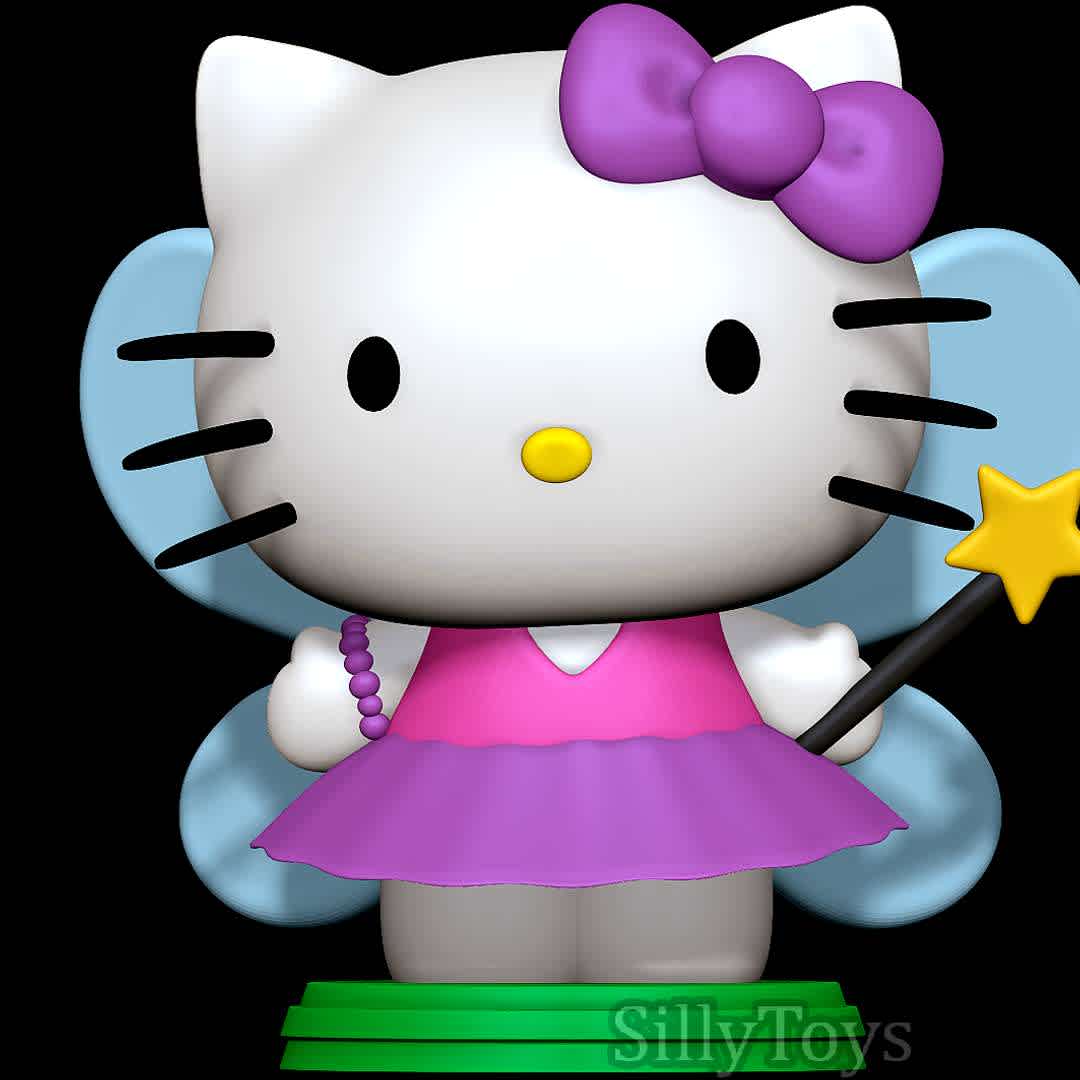 Hello kitty Fairy - Its good old Hello Kitty! - The best files for 3D printing in the world. Stl models divided into parts to facilitate 3D printing. All kinds of characters, decoration, cosplay, prosthetics, pieces. Quality in 3D printing. Affordable 3D models. Low cost. Collective purchases of 3D files.