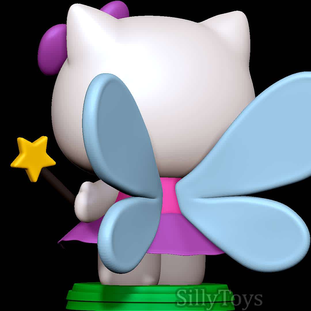 Hello kitty Fairy - Its good old Hello Kitty! - The best files for 3D printing in the world. Stl models divided into parts to facilitate 3D printing. All kinds of characters, decoration, cosplay, prosthetics, pieces. Quality in 3D printing. Affordable 3D models. Low cost. Collective purchases of 3D files.