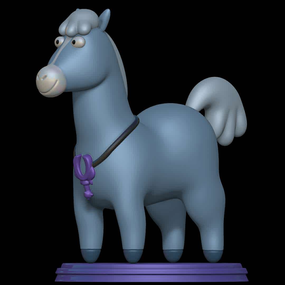 horse - centaurworld - character from the netflix show centaurworld. stand is separated.
 - The best files for 3D printing in the world. Stl models divided into parts to facilitate 3D printing. All kinds of characters, decoration, cosplay, prosthetics, pieces. Quality in 3D printing. Affordable 3D models. Low cost. Collective purchases of 3D files.