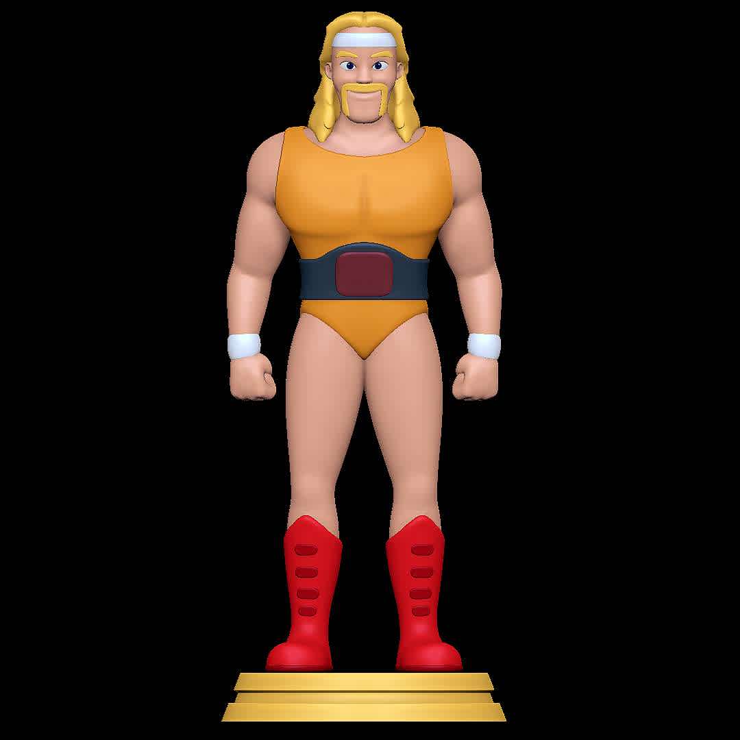 Hulk Hogan - Hulk Hogan's Rock 'n' Wrestling - Good old Hulk - The best files for 3D printing in the world. Stl models divided into parts to facilitate 3D printing. All kinds of characters, decoration, cosplay, prosthetics, pieces. Quality in 3D printing. Affordable 3D models. Low cost. Collective purchases of 3D files.