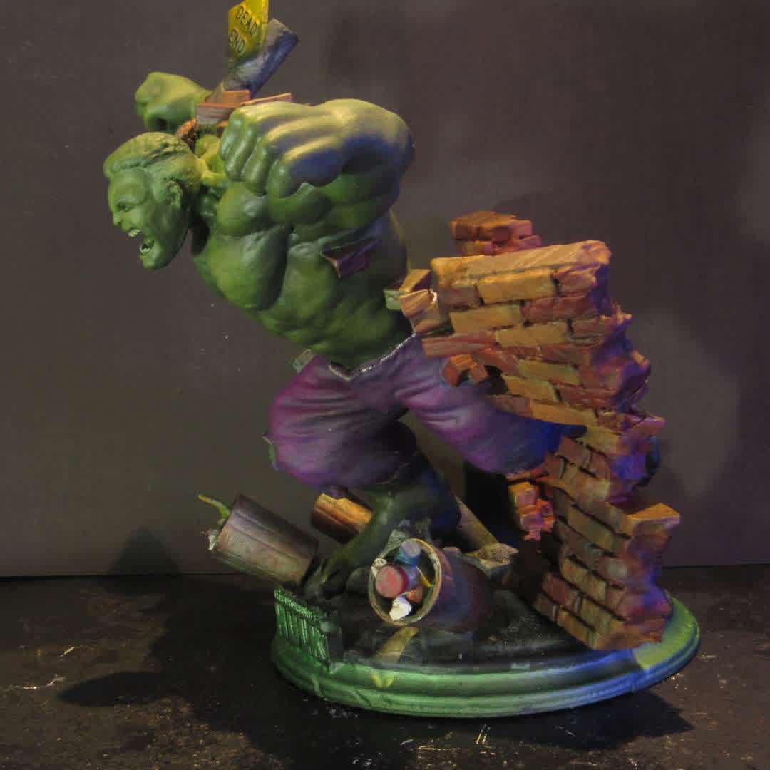 Hulk Wall - Another Hulk breaking the wall!
 - Los mejores archivos para impresión 3D del mundo. Modelos Stl divididos en partes para facilitar la impresión 3D. Todo tipo de personajes, decoración, cosplay, prótesis, piezas. Calidad en impresión 3D. Modelos 3D asequibles. Bajo costo. Compras colectivas de archivos 3D.