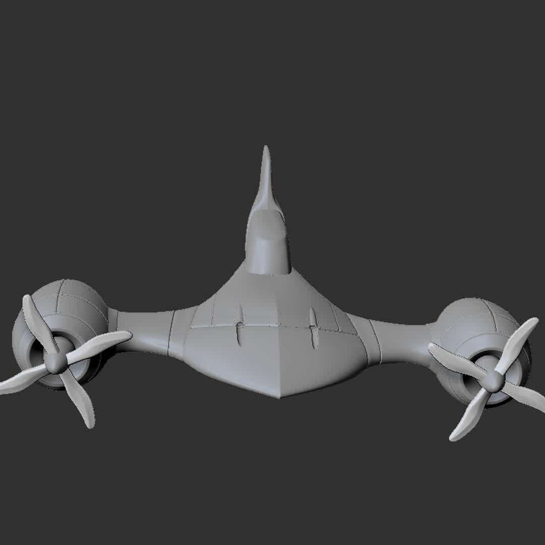 Hyper-Modernized F4U - Hyper-stylized version of an F4U - The best files for 3D printing in the world. Stl models divided into parts to facilitate 3D printing. All kinds of characters, decoration, cosplay, prosthetics, pieces. Quality in 3D printing. Affordable 3D models. Low cost. Collective purchases of 3D files.