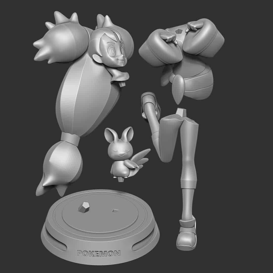 Iris and Emolga - Pokemon Fanart - When you purchase this model, you will own:

- OBJ, STL files with 05 parts are ready for 3D printing

- Zbrush original files (ZTL) for you to customize as you like.

[05th October, 2020] This is version 1.0 of this model.

[3rd September, 2021]: version 1.1 - Merge several objects to make them neat.

Thanks so much for viewing my model!

Hope you guys like them :) - The best files for 3D printing in the world. Stl models divided into parts to facilitate 3D printing. All kinds of characters, decoration, cosplay, prosthetics, pieces. Quality in 3D printing. Affordable 3D models. Low cost. Collective purchases of 3D files.