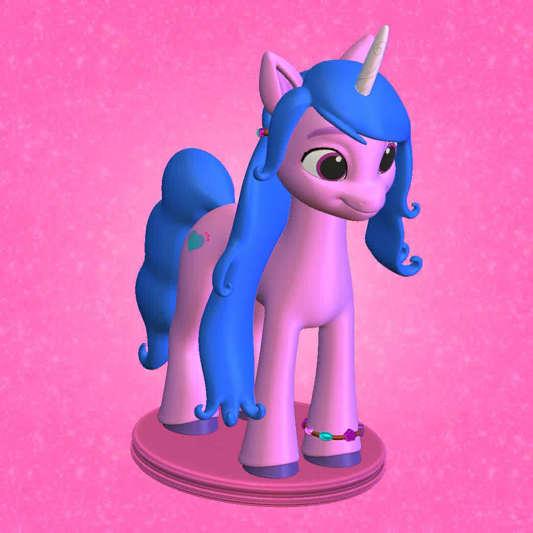 izzy moonbow - my little pony a new generation - character from the new generation of my little pony, she is my favorite one.
 - Os melhores arquivos para impressão 3D do mundo. Modelos stl divididos em partes para facilitar a impressão 3D. Todos os tipos de personagens, decoração, cosplay, próteses, peças. Qualidade na impressão 3D. Modelos 3D com preço acessível. Baixo custo. Compras coletivas de arquivos 3D.