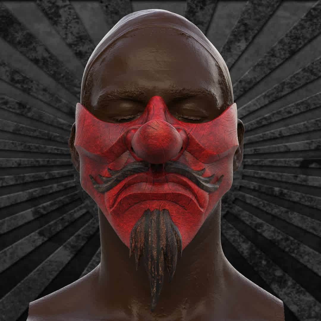 JAPANESE TENGU HALF MASK ONI DEMON MASK 3D PRINT MODEL - This is a 3D STL file for CNC machine, that is compatible with Aspire, Artcam, and also other platforms that support the STL format(Blender, Zbrush, Maya, etc...) File for print it personally on a 3d printer. The size of this design is adjustable to your needs. After Payment You will get directly the link to Download This design was made by the Maskitto team. All the rights belong to the creators, therefore, it is forbidden to resell nor share this design as a digital file. However, you are allowed to sell the product that you carve in wood or other material on your CNC from our file Feel free to contact for every issue or information.The Mask is sized for a standard adult's head.The Tengu mask is very detailed and has a wood texture, so after printing and painting the mask will look like it was made of wood.You can see the sizes of the masks for printing in the pictures. Print size mask without beard: length - 220/ width - 210mm/ height - 220 mm. - Los mejores archivos para impresión 3D del mundo. Modelos Stl divididos en partes para facilitar la impresión 3D. Todo tipo de personajes, decoración, cosplay, prótesis, piezas. Calidad en impresión 3D. Modelos 3D asequibles. Bajo costo. Compras colectivas de archivos 3D.