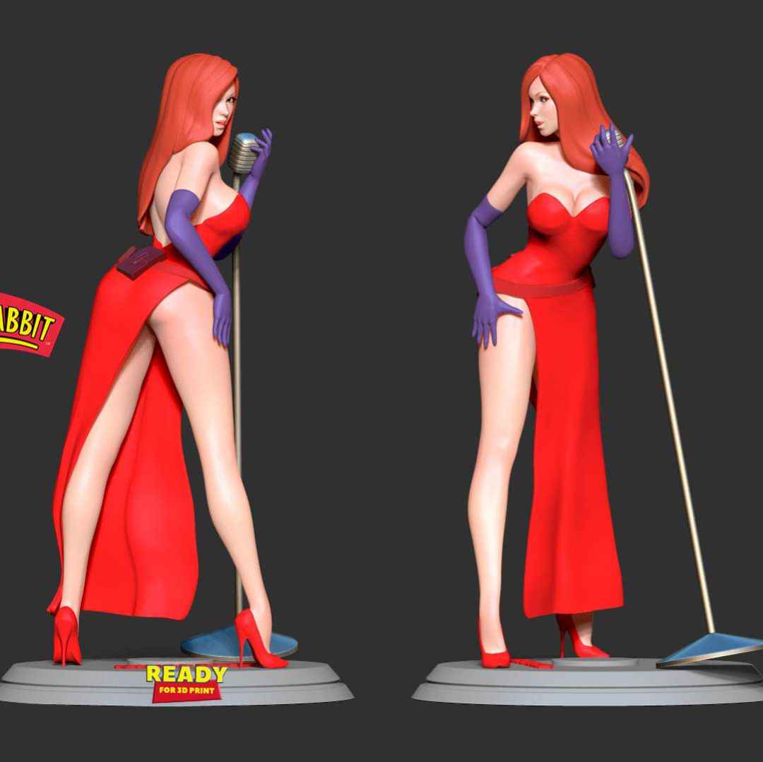 Jessica Rabbit 3D - I have divided 05 parts to make it easy for 3D printing:

- OBJ, STL files are ready for 3D printing.

- Zbrush original files (ZTL) for you to customize as you like.

8th August, 2020: This is version 1.0 of this model.

30th August, 2021: version 1.1 - Fix the errors and merge the parts to be neater.

Thanks so much for viewing my model! Hope you guys like her :)

We hope to receive the support of our dear customers. - Los mejores archivos para impresión 3D del mundo. Modelos Stl divididos en partes para facilitar la impresión 3D. Todo tipo de personajes, decoración, cosplay, prótesis, piezas. Calidad en impresión 3D. Modelos 3D asequibles. Bajo costo. Compras colectivas de archivos 3D.