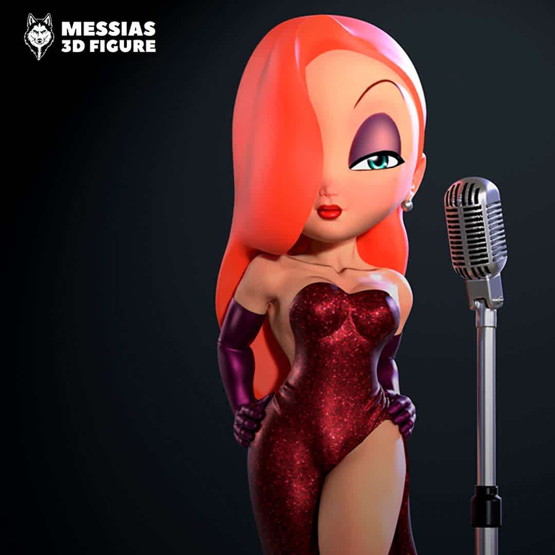 Jessica Rabbit Chibi 3D Print Model - Charm in Miniature: 3D-Printed Chibi Jessica Rabbit Available Now! Explore the whimsical side of glamor with our digital 3D print files featuring the iconic Jessica Rabbit in adorable Chibi form. Meticulously designed, these files allow you to bring the sultry and playful charm of Jessica Rabbit to life through the magic of 3D printing.

Embark on a creative journey as you customize size, color, and materials to match your unique style. Whether you're a fan of classic animations, a collector, or simply appreciate cute characters, this digital creation captures the essence of allure and cuteness.

Be among the exclusive few to own this extraordinary 3D-printed masterpiece, seamlessly blending technology with the delightful esthetics of Chibi Jessica Rabbit. Order now and add a touch of animated glamor and whimsy to your collection. - Os melhores arquivos para impressão 3D do mundo. Modelos stl divididos em partes para facilitar a impressão 3D. Todos os tipos de personagens, decoração, cosplay, próteses, peças. Qualidade na impressão 3D. Modelos 3D com preço acessível. Baixo custo. Compras coletivas de arquivos 3D.