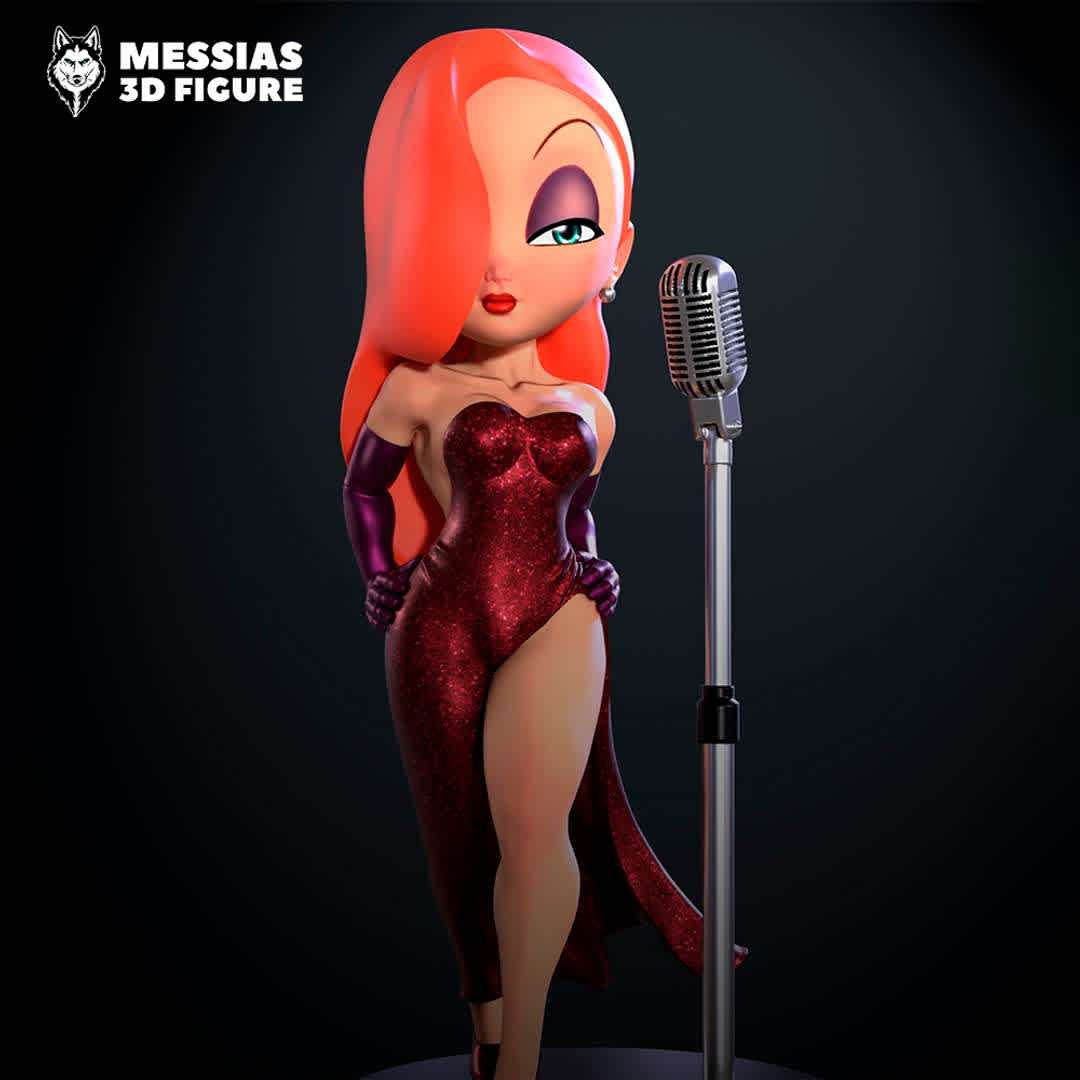 Jessica Rabbit Chibi 3D Print Model - Charm in Miniature: 3D-Printed Chibi Jessica Rabbit Available Now! Explore the whimsical side of glamor with our digital 3D print files featuring the iconic Jessica Rabbit in adorable Chibi form. Meticulously designed, these files allow you to bring the sultry and playful charm of Jessica Rabbit to life through the magic of 3D printing.

Embark on a creative journey as you customize size, color, and materials to match your unique style. Whether you're a fan of classic animations, a collector, or simply appreciate cute characters, this digital creation captures the essence of allure and cuteness.

Be among the exclusive few to own this extraordinary 3D-printed masterpiece, seamlessly blending technology with the delightful esthetics of Chibi Jessica Rabbit. Order now and add a touch of animated glamor and whimsy to your collection. - Los mejores archivos para impresión 3D del mundo. Modelos Stl divididos en partes para facilitar la impresión 3D. Todo tipo de personajes, decoración, cosplay, prótesis, piezas. Calidad en impresión 3D. Modelos 3D asequibles. Bajo costo. Compras colectivas de archivos 3D.