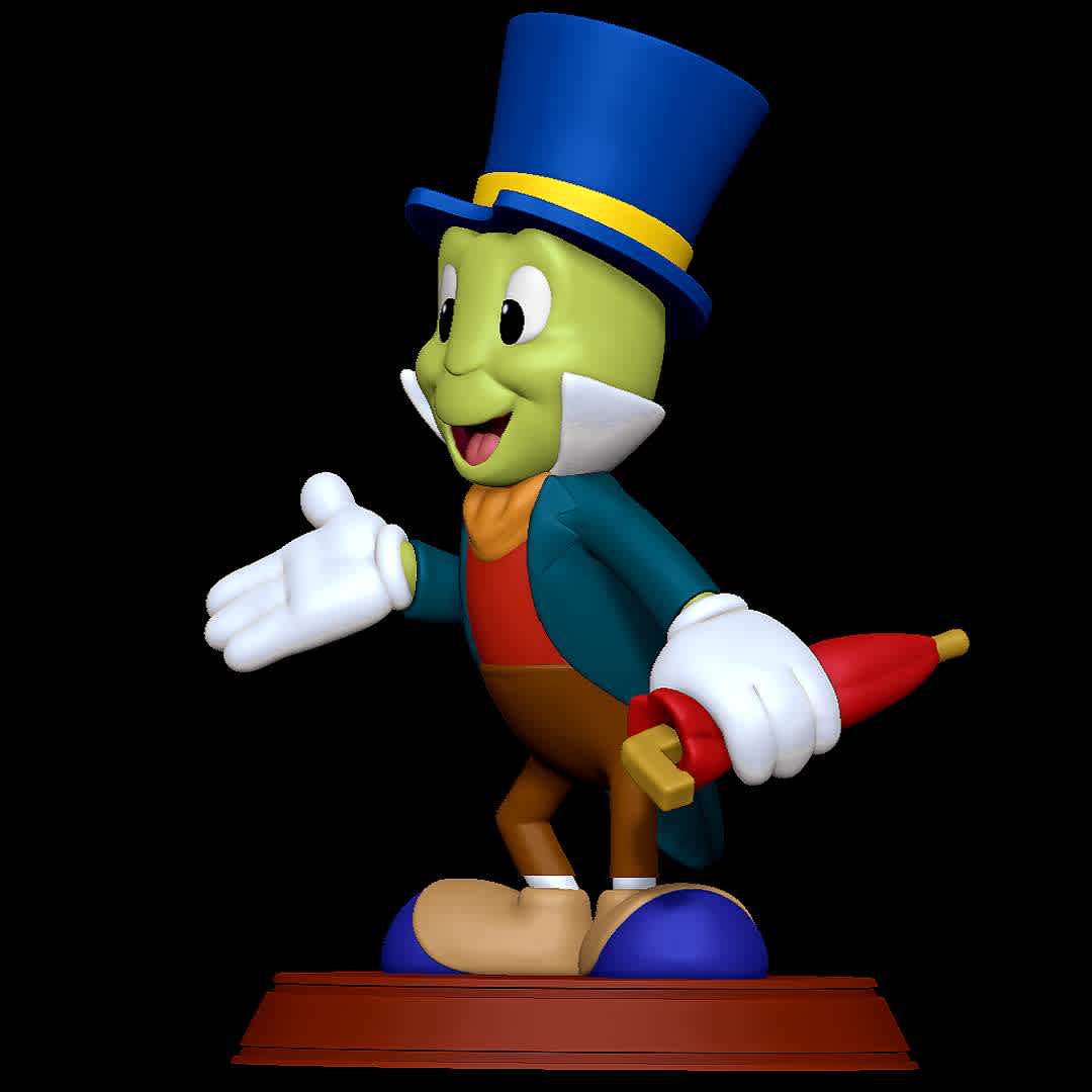 Jiminy Cricket - Pinocchio - Good old Jiminy Cricket  - The best files for 3D printing in the world. Stl models divided into parts to facilitate 3D printing. All kinds of characters, decoration, cosplay, prosthetics, pieces. Quality in 3D printing. Affordable 3D models. Low cost. Collective purchases of 3D files.