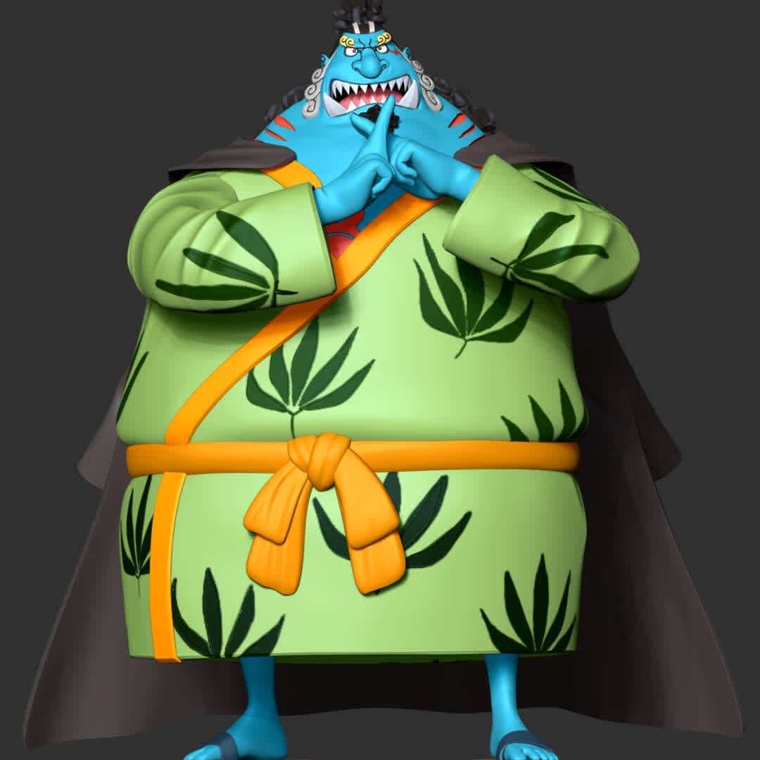 Jinbe - One Piece - **"Knight of the Sea" Jinbe is the helmsman of the Straw Hat Pirates and one of the Senior Officers of the Straw Hat Grand Fleet.**

**The model ready for 3D printing.**

These information of model:

**- The height of current model is 20 cm and you can free to scale it.**

**- Format files: STL, OBJ to supporting 3D printing.**

**- Can be assembled without glue (glue is optional)**

**- Split down to 2 parts**

**- ZTL format for Zbrush for you to customize as you like.**

Please don't hesitate to contact me if you have any issues question.

If you see this model useful, please vote positively for it. - Os melhores arquivos para impressão 3D do mundo. Modelos stl divididos em partes para facilitar a impressão 3D. Todos os tipos de personagens, decoração, cosplay, próteses, peças. Qualidade na impressão 3D. Modelos 3D com preço acessível. Baixo custo. Compras coletivas de arquivos 3D.